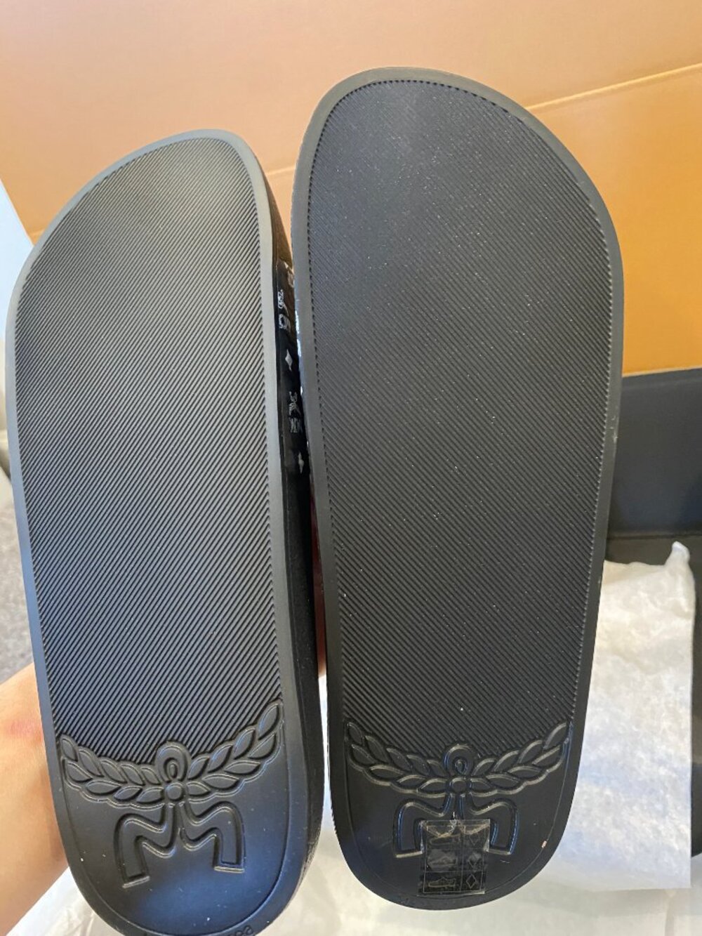 Monogram Print Rubber Slides - Picture 5 of 9